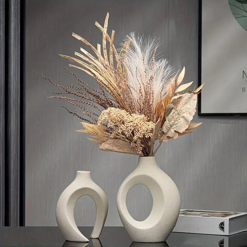 Chic Boho Ceramic Vases Set