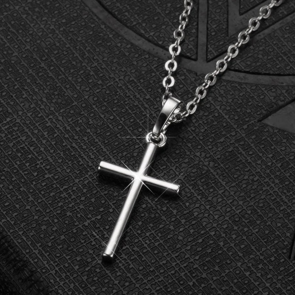 Elegant Silver Cross Necklace