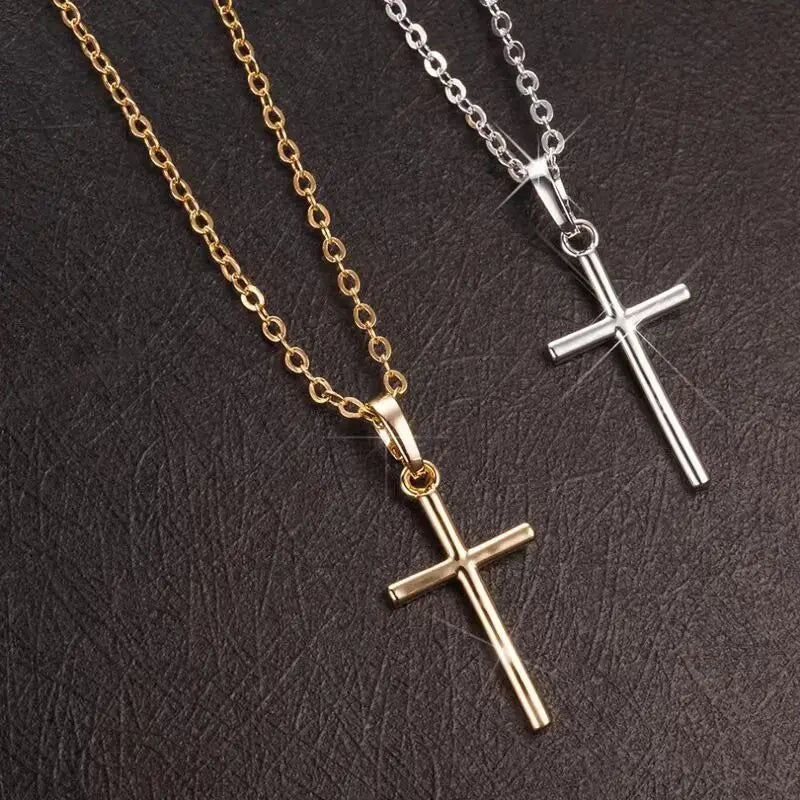 Elegant Silver Cross Necklace