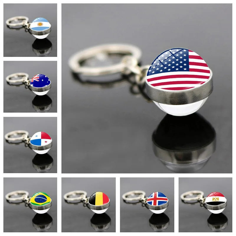 World Flag Keychain Collection