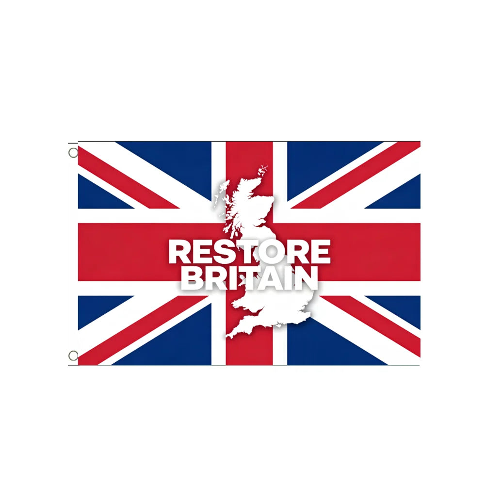 Restore Britain Union Jack Flag Display